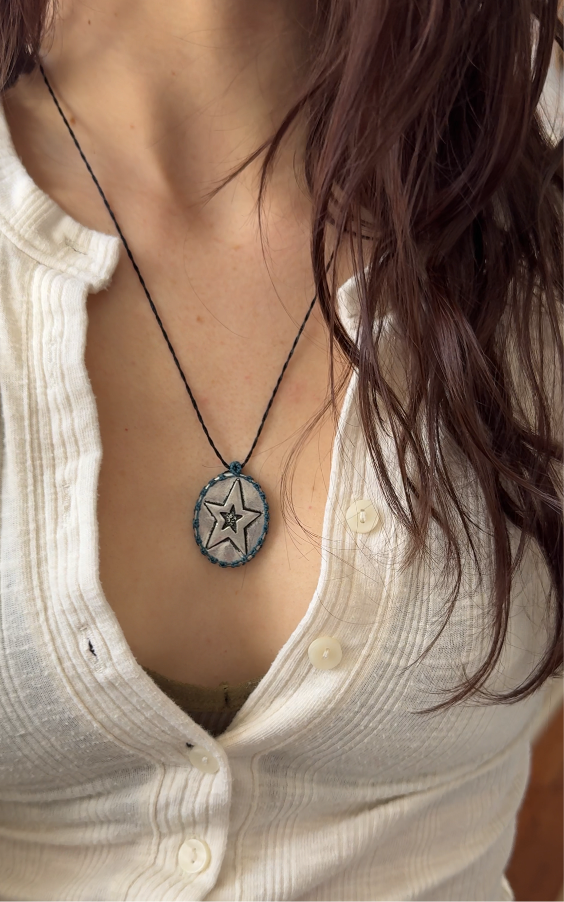 silverstar wishing necklace - teal