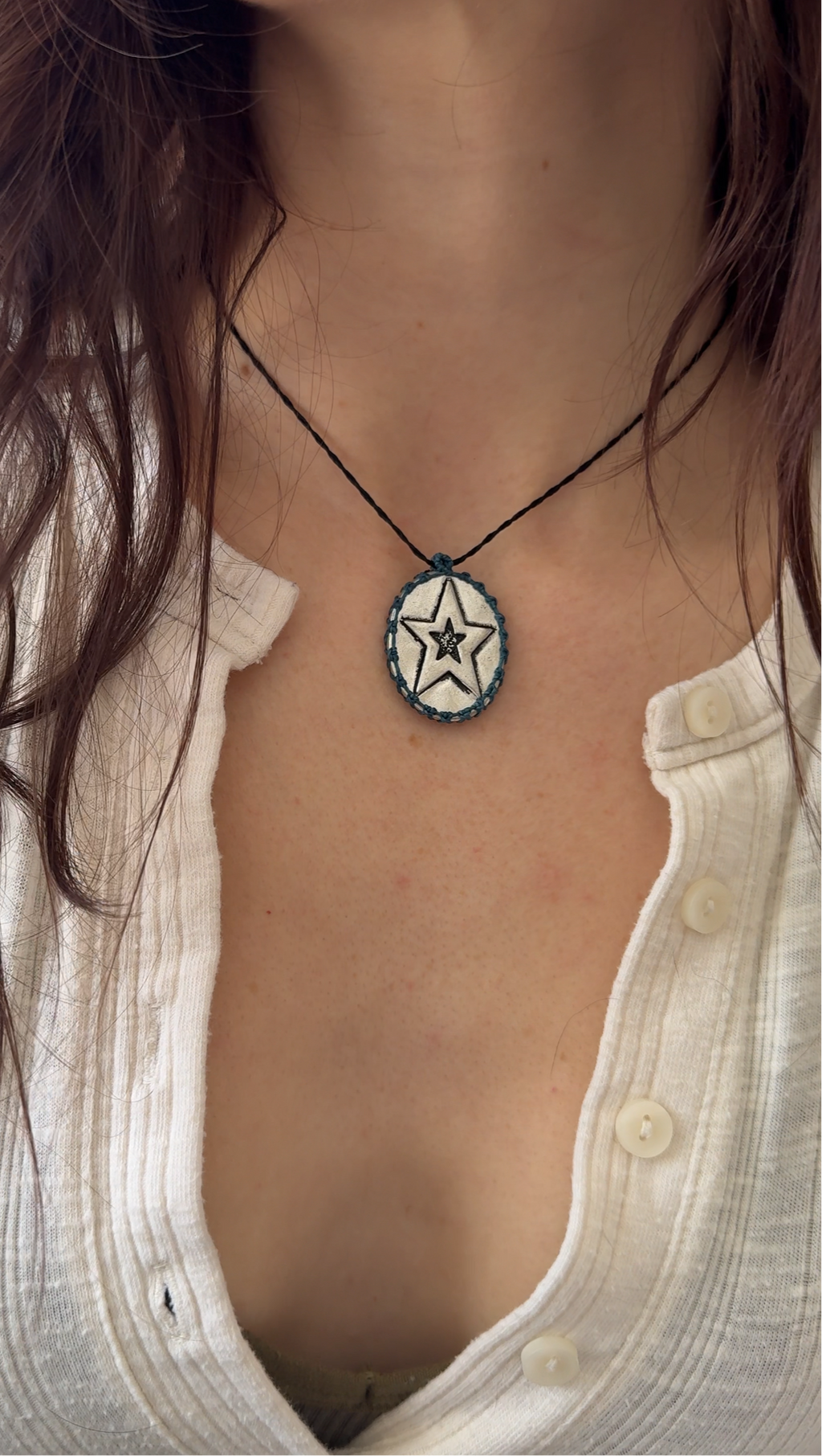 silverstar wishing necklace - teal