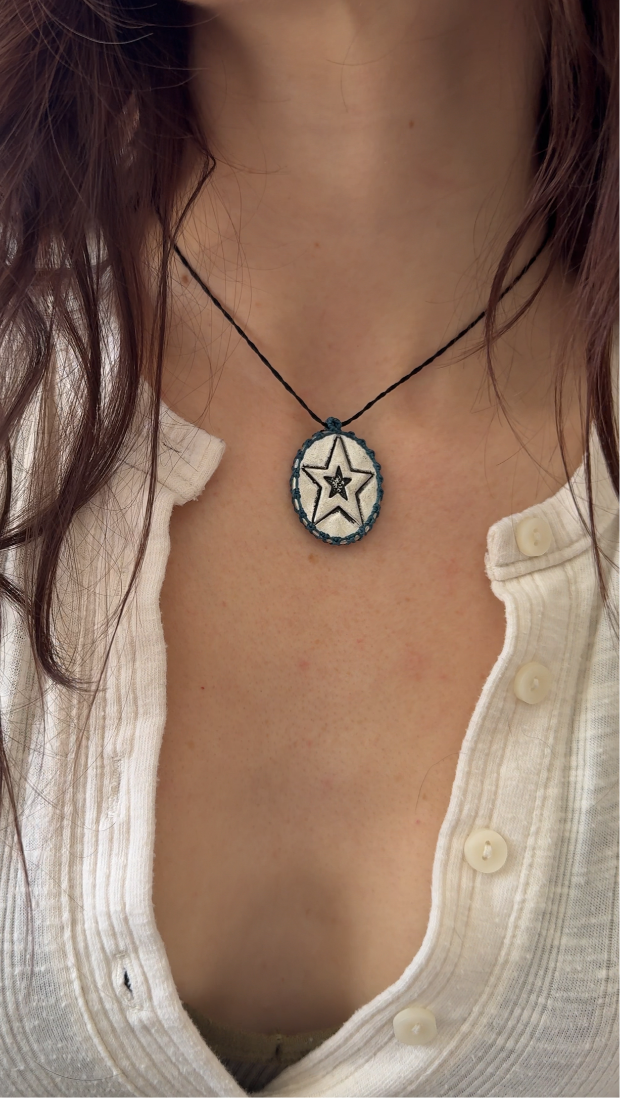 silverstar wishing necklace - teal