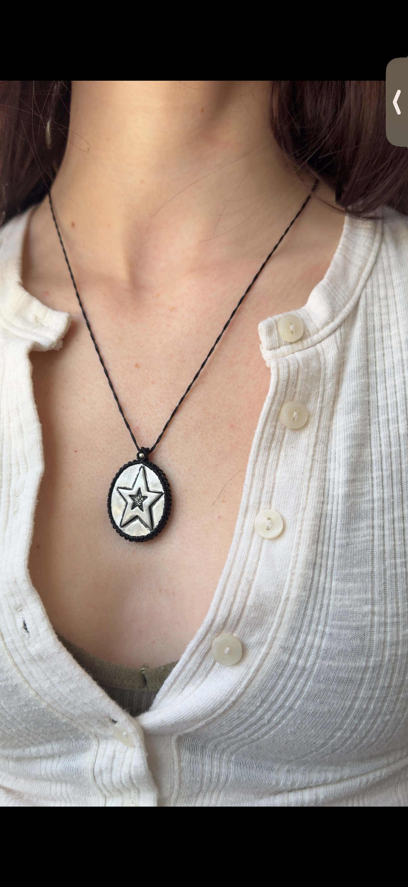 silverstar wishing necklace - black